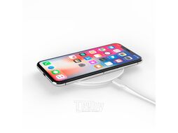 Беспроводное ЗУ Deppa Qi Fast Charger, 10W, стандарт Qi, белый, арт. 24001