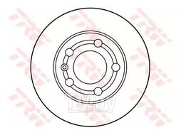 Тормозной диск Audi A3 (1996-), Skoda Fabia (1999-), Skoda Octavia (1998-), VW Golf IV, Polo (1999-) R TRW DF2805