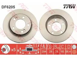 Диск тормозной SSANGYONG: ACTYON 2.0 Xdi/2.3/2.3 4x4/200 Xdi 4WD 05-, ACTYON SPORTS I 2.0 Xdi/2.0 Xdi 4WD 05-, KYRON 2.0 Xdi/2.0 Xdi 4x4/2.7 Xdi/3.2 M320 4WD 05-, RE