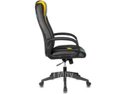 Кресло геймерское Бюрократ Viking-8N/BL-YELL (искусственная кожа черный/желтый)
