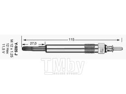 Свеча накаливания Y-925J (D-Power 16) MB W124, W202, W210, W140 2.2D-3.0TD NGK 6848