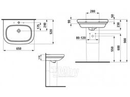 Умывальник Laufen LB3 Classic 65 (8106850001041)