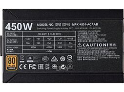 Блок питания для компьютера Cooler Master MWE 450 Bronze (MPE-4501-ACAAB-EU)