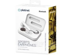 Беспроводные наушники Platinet PM1040W Bluetooth + зарядный футляр (белый)