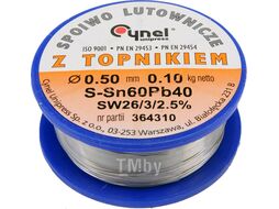 Припой для пайки Sn60Pb40, 0,5мм/100г Cynel 76800
