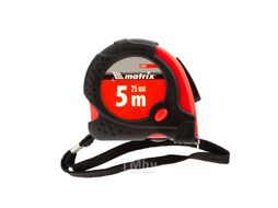 Рулетка Status magnet fixation, 5 м х 25 мм, обрезиненный корпус, зацеп с магнитом MATRIX 31029