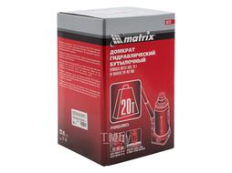 Домкрат гидравлический бутылочный, 20 т, h подъема 242–452 мм MATRIX MASTER 50731