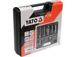 Набор насадок для лямбда-зондов и форсунок 1/2" и 3/8" (7пр.) Yato YT-1751