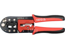 Пресс-клещи 200мм 2-х функц. (RJ45, RJ11, CAT.5, SK5) HRC42-48 Yato YT-2243