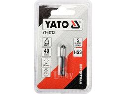Сверло конусное зенкер d8.3мм L40мм хвостовик HEX Yato YT-44722