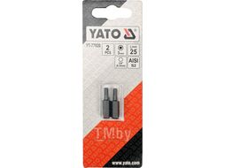 Бита HEX H4х25мм 1/4" (2шт) AlSl S2 Yato YT-77921