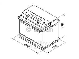 Аккумулятор S5, 61Ah, 600A, (R+), 12V, 242X175X175mm, SLI, B13, (561400060, S5004), для л/а BOSCH 0092S50040