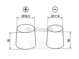 Аккумулятор S5, 61Ah, 600A, (R+), 12V, 242X175X175mm, SLI, B13, (561400060, S5004), для л/а BOSCH 0092S50040