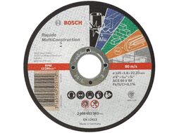 Круг отрезной прямой универс. Rapido Multi Construction D125 22,23 1,6мм 2.608.602.383 BOSCH