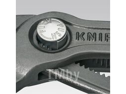 Клещи переставные COBRA с фиксатором, 50 мм (2"), под ключ 46 мм, L-250 мм, Cr-V, серые, обливные рукоятки (KNIPEX)