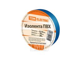Изолента ПВХ 19ммх20м синяя TDM