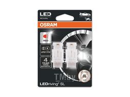 Комплект светодиодных ламп блистер 2шт 12V P27/7W 1,4W W2.5x16q LEDriving SL (3 поколение) красный свет OSRAM 3157DRP-02B