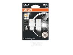 Комплект светодиодных ламп блистер 2шт 12V WY21W 1,3W WX3x16d LEDriving SL (3 поколение) теплый желтый свет OSRAM 7504DYP-02B