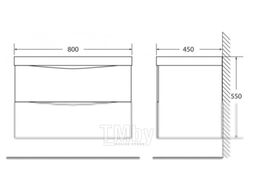 Тумба под умывальник BelBagno Marino-800-2C-SO-CO-P