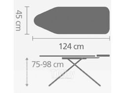 Гладильная доска Brabantia C / 118449 (ботанический сад/каркас белый)