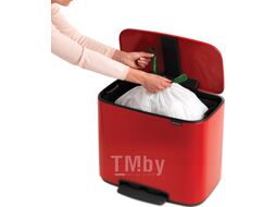 Мусорное ведро Brabantia Bo Pedal Bin / 121401 (36л, красный)