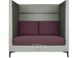 Диван Brioli Дирк двухместный (J20-J10/серый/сиреневые вставки)