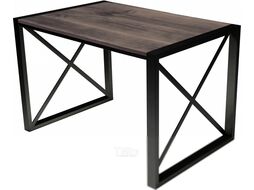Обеденный стол Buro7 Лофт Классика 120x60x75 (дуб мореный/черный)
