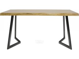 Обеденный стол Buro7 Уиллис с обзолом 150x80x74 (дуб натуральный/черный)