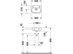 Умывальник Duravit D-Code 36x27 (07053600002)