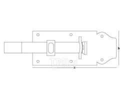 Задвижка с загнутой щеколдой EKT 120x45x5 ZZC-120 (упак/90шт) CV013215