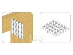 Пластина соединительная оцинкованная с шипами EKT 129х305 GP-129х305 (шт) V020413
