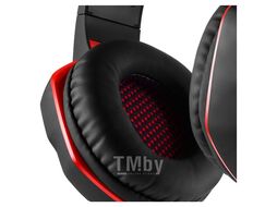 Наушники с микрофоном Sven AP-U990MV, 7.1, 2.2м кабель, внешняя звуковая карта (USB), Black-Red