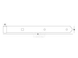 Петля ленточная EKT 300x30x3/12 PL-300/10 CV501212