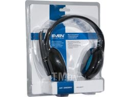 Наушники с микрофоном Sven AP-680MV, регулят. громк., 2.5м кабель, 3.5мм, Black-Blue