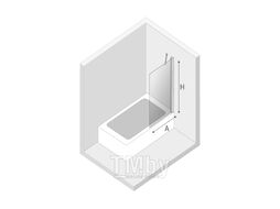 Шторка на ванну New Trendy New Soleo 90x140 см (P-0032)