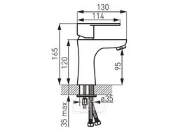 Смеситель для умывальника Ferro Algeo черный (BAG2BL-12)