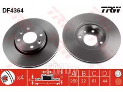 Диск тормозной передн NISSAN: MICRA 03-, MICRA C+C 05-, NOTE 06-, RENAULT: CLIO III 05-, MEGANE II 02-, MEGANE II седан 03-, MODUS 04-