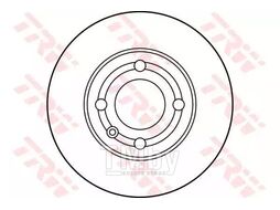Тормозной диск Seat Arosa (05.1997-), Skoda Fabia (08.1999-), VW Lupo (09.1998-), Polo (10.1994-) F TRW DF2780