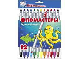 Фломастеры Hatber Морская семейка / Fd12-21 (12цв)