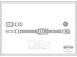Шланг тормозной передн. VW Passat 05- CORTECO 19036321