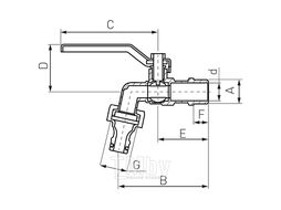 Водоразборный кран Ferro с наконечником для подключения шланга 1/2" НР (KCP1)