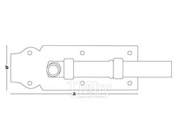 Задвижка с плоской щеколдой 100x30x3 ZPC-100 EKT CV501042