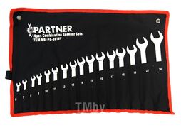 Набор ключей комбинированных 16пр.(6-19,22,24) на полотне Partner PA-3016P
