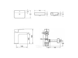 Умывальник Lavinia Boho Bathroom Sink Slim 21510342 (со смесителем)