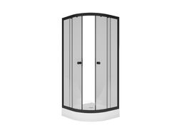 Душевой уголок МетаКам Classic Black 90x90 / ШПS_013572 (прозрачное стекло)
