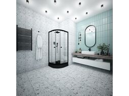 Душевой уголок МетаКам Classic Black 90x90 / ШПS_013572 (прозрачное стекло)