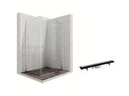 Комплект душевого ограждения с линейным трапом, 120 х 90 см Ambassador Set 12011108R-PR3