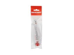 Припой без канифоли ПОС-90 REXANT, 10 г, d1.0 мм, (олово 90%, свинец 10%), колба