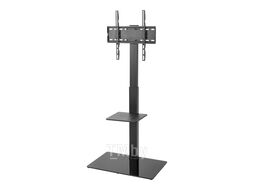 Напольная стойка с кронштейном для телевизора 37"-70" дюймов REXANT с дополнительной полкой для медиаоборудования серия Profi