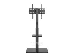 Напольная стойка с кронштейном для телевизора 37"-70" дюймов REXANT с дополнительной полкой для медиаоборудования серия Profi